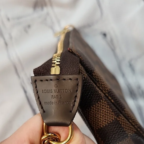 Louis Vuitton Mini Pochette In Damier Ebene - Picture 3 of 12